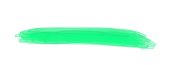 水彩ブラシ(緑)のイラスト