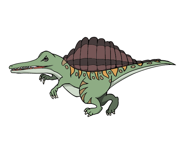 可愛いスピノサウルスのイラスト