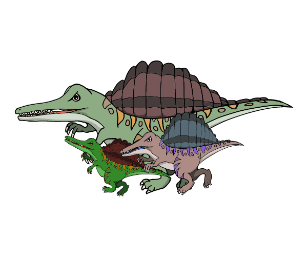 スピノサウルスのフリーイラスト 可愛い恐竜無料素材 チコデザ