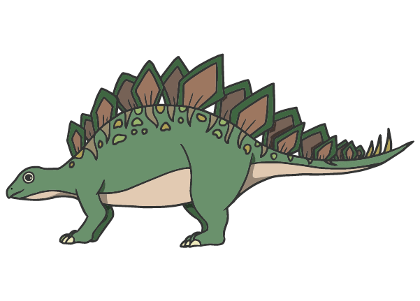 可愛いステゴザウルスのイラスト