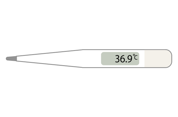 体温検温36.9度のイラスト