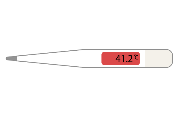 体温検温41.2度のイラスト