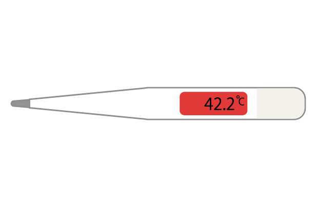 体温検温42.2度のイラスト