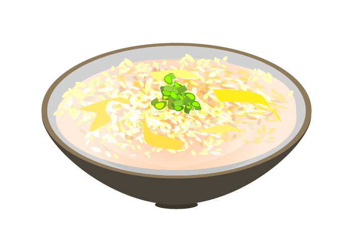 卵雑炊のイラスト