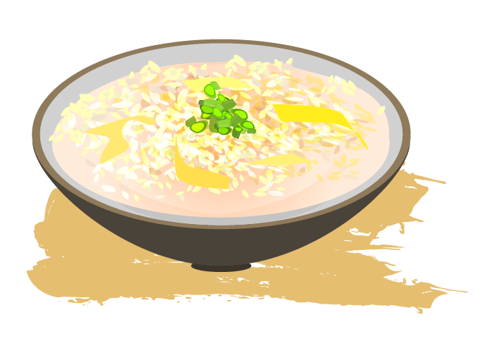 シンプル卵雑炊のイラスト