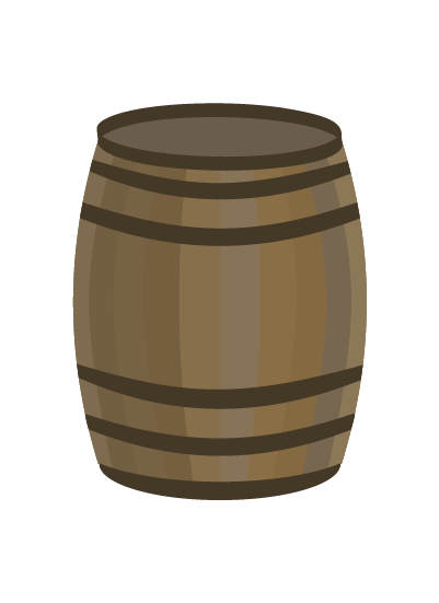 シンプルな樽のイラスト