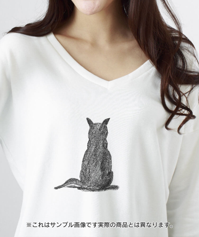 鉛筆手書き猫の可愛いTシャツ