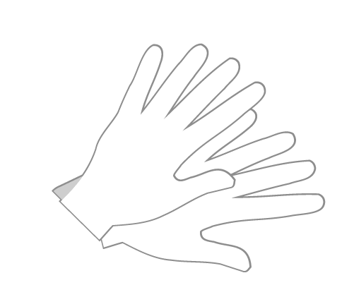 白い手袋のイラスト