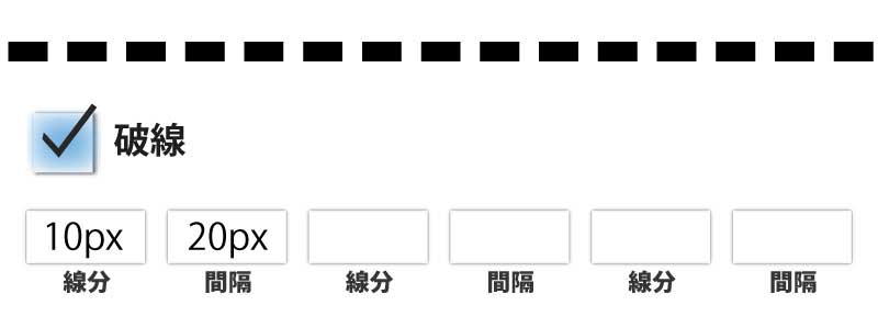 線パネル 線幅一定 間隔10pxで均等