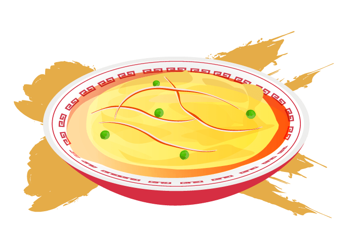 シンプル天津飯のイラスト