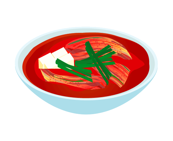 シンプルなチゲスープのイラスト