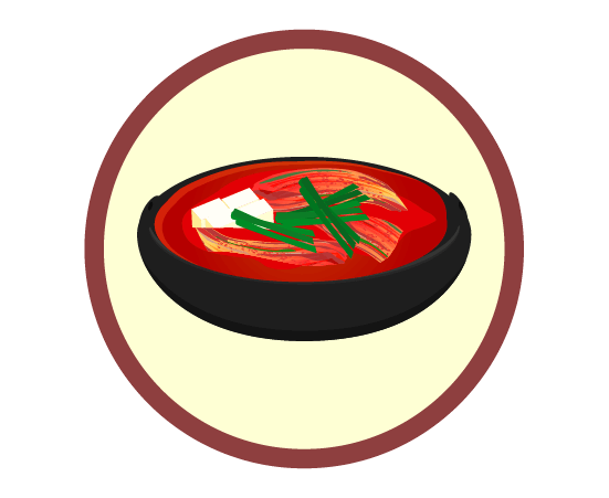 チゲスープアイコンのイラスト