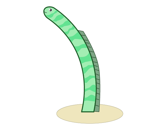 チンアナゴ(緑)のイラスト