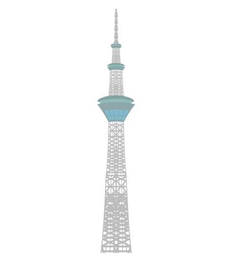 東京イラスト - タワー・地図・都会の無料素材 - チコデザ