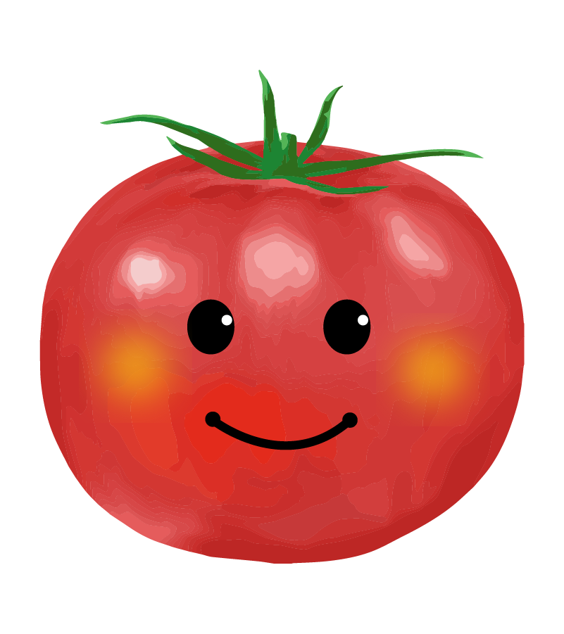 トマトの顔イラスト