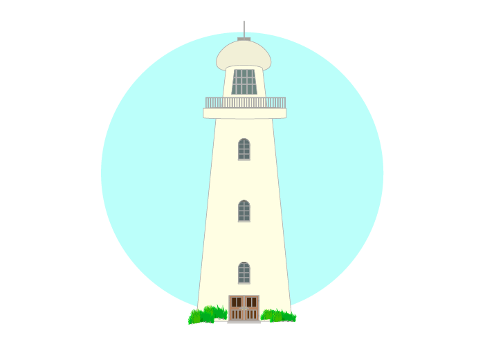 シンプル灯台のイラスト