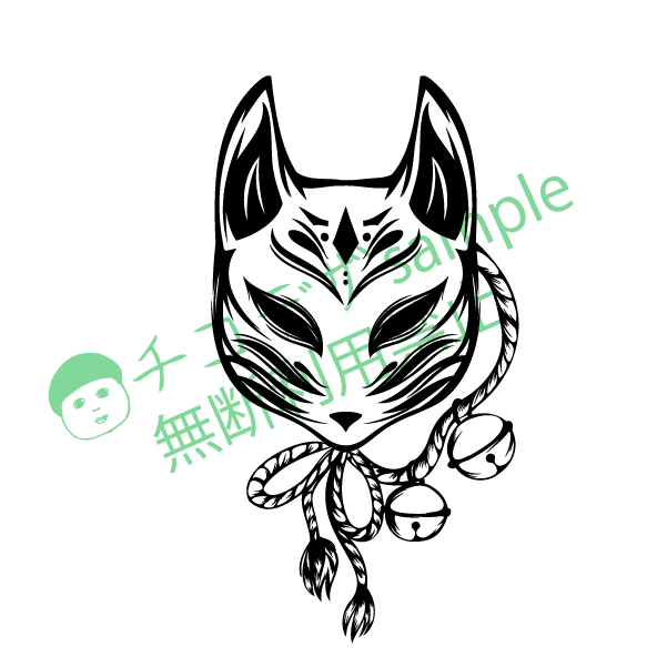 狐面のトライバルマーク
