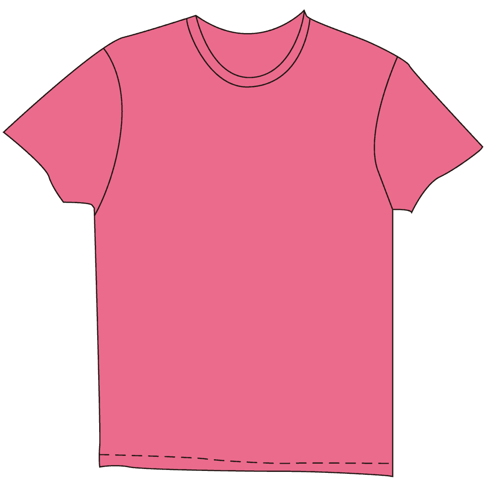 メンズTシャツ濃色ピンクイラスト