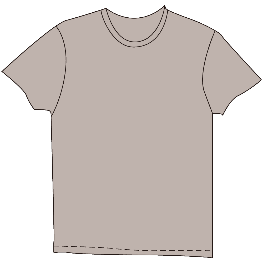 メンズTシャツ淡色グレーイラスト