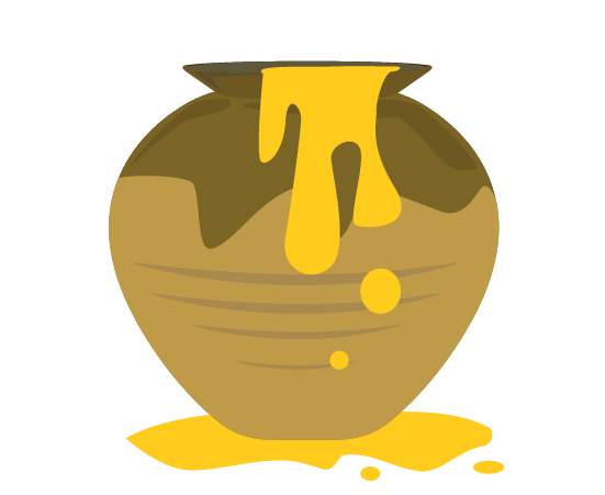 蜂蜜のツボのイラスト