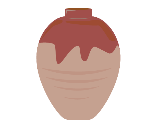 赤茶のツボのイラスト