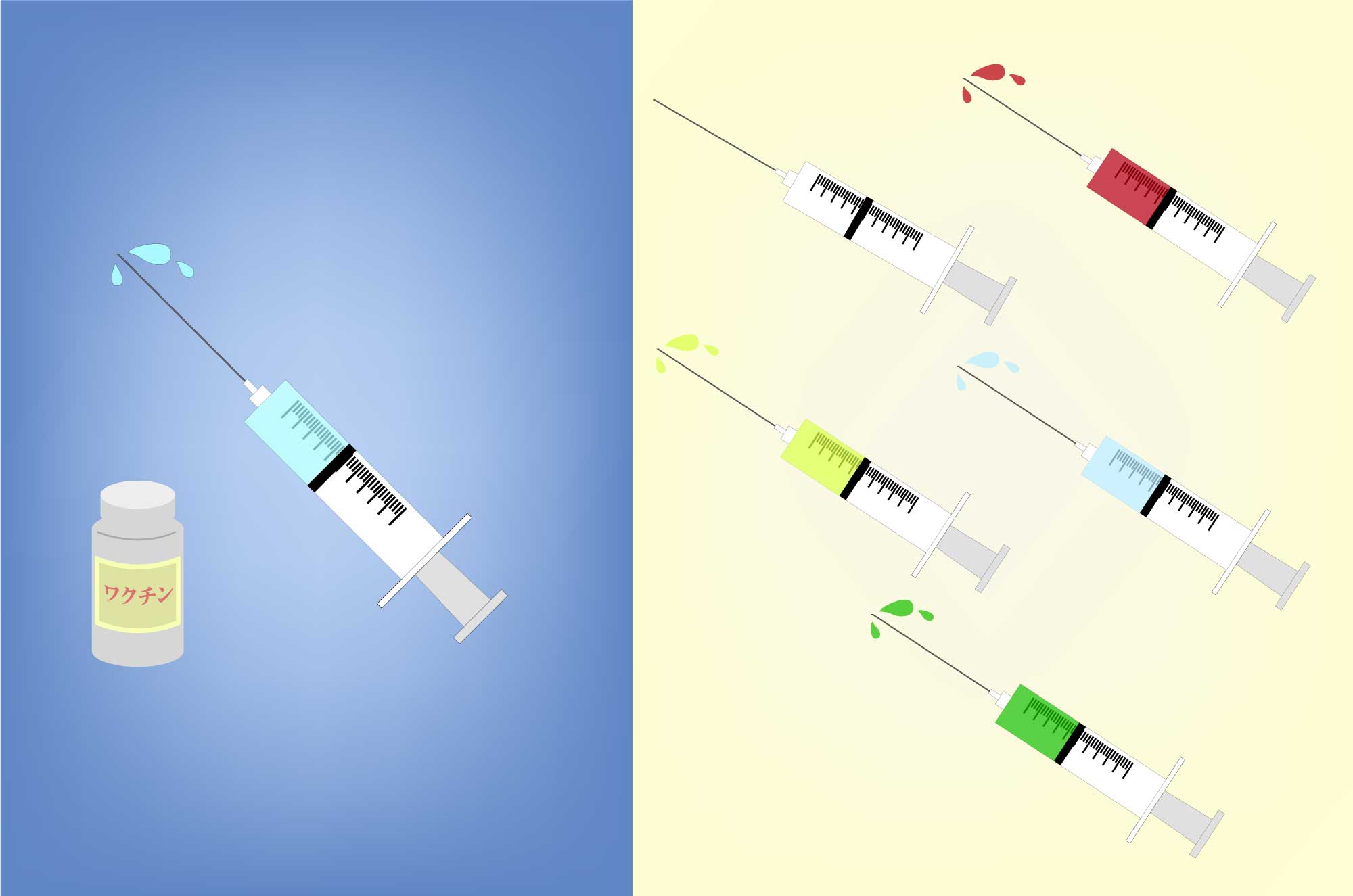 注射器のフリーイラスト ワクチンのイメージ素材 チコデザ