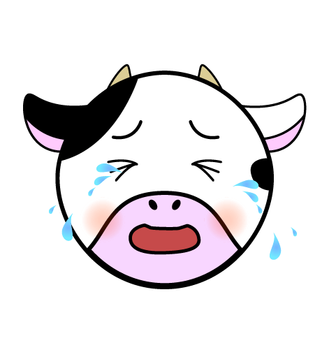 泣く牛のイラスト