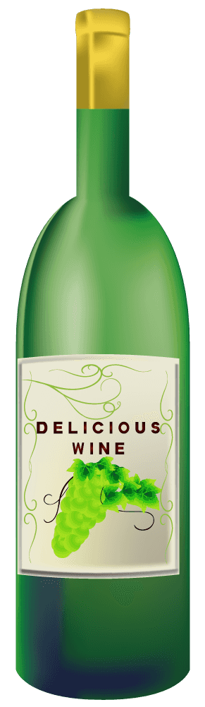 緑のポルトガル風ワインのイラスト