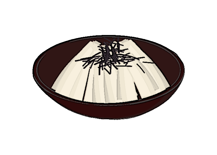 手書き風山芋サラダのイラスト