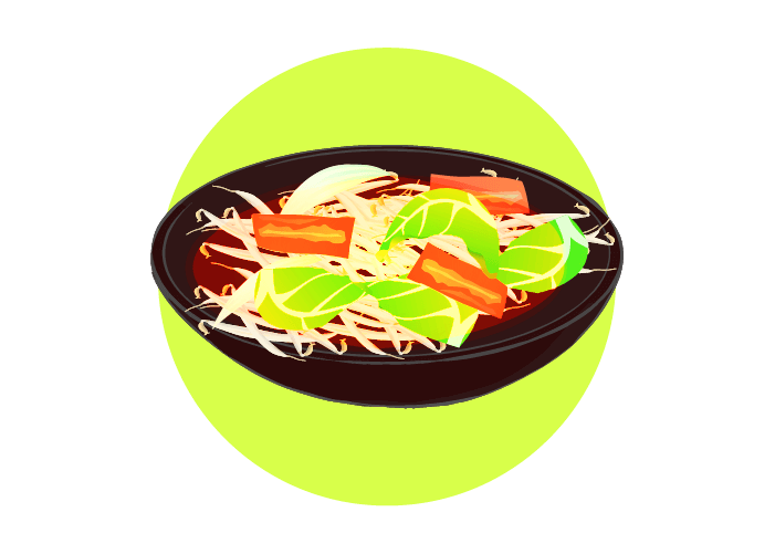 シンプル野菜炒めのイラスト