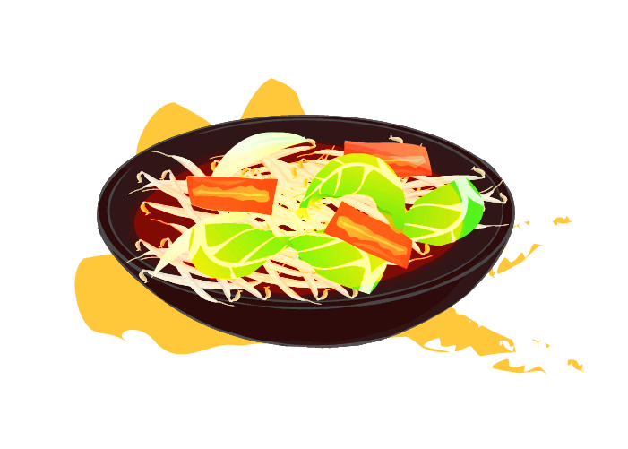 野菜炒めのイラスト