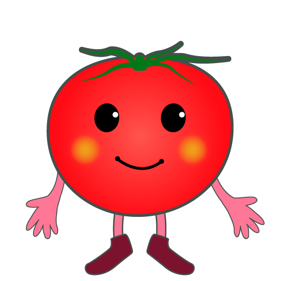 トマトのキャラクターイラスト