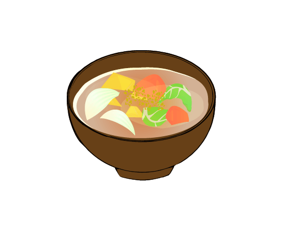 かわいい野菜スープのイラスト