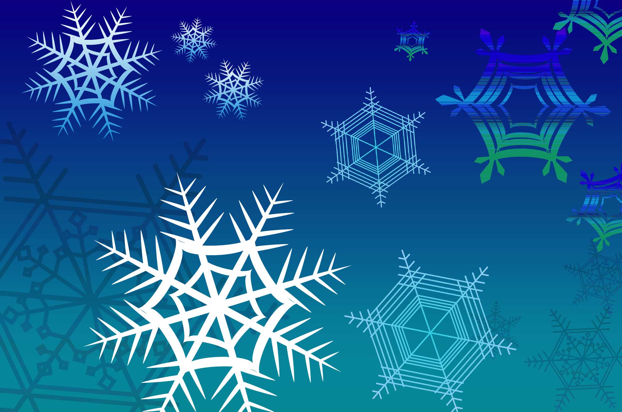 雪の結晶イラスト - 凍える氷とアートなイメージ無料素材